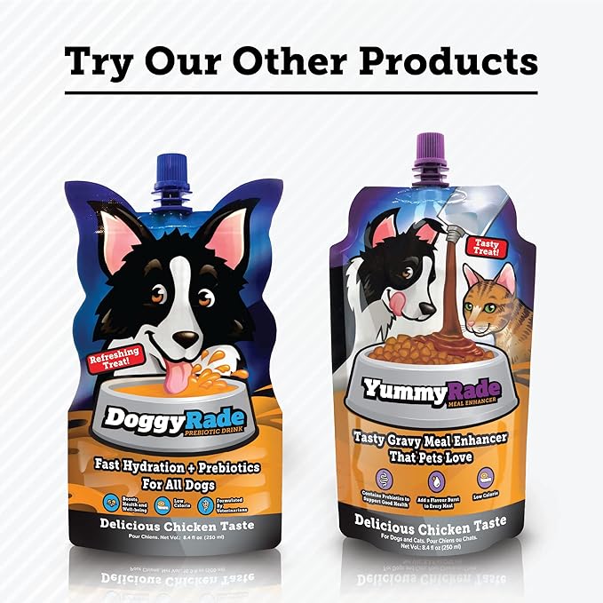 KittyRade – Delicious, Healthy Prebiotic, Isotonic Drink for Cats, Electrolytes | Reliable Hydration Drink for Cats & Low Calorie | Cat Health Supplement | Resealable Packs | (250ml x 10)