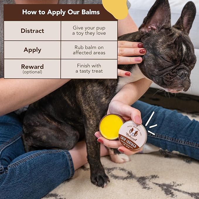 Natural Dog Company Skin Soother, 2 oz. Tin, Allergy and Itch Relief for Dogs, Dog Moisturizer for Dry Skin, Dog Lotion, Ultimate Healing Balm, Dog Rash Cream