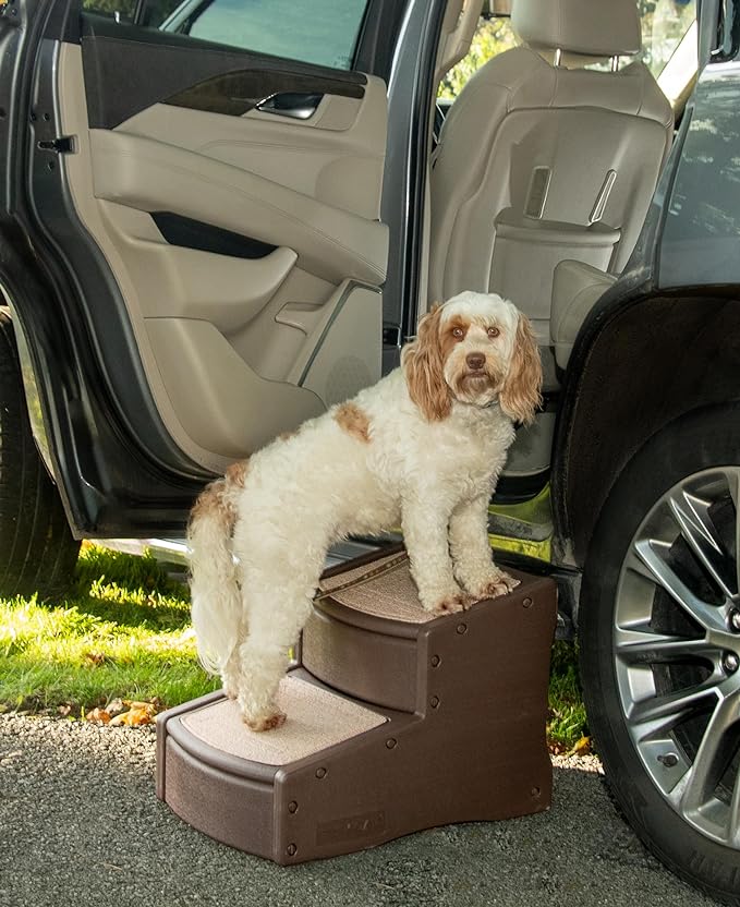 Pet Gear Easy Step II Extra Wide Pet Stairs, 2 Step for Dogs/Cats up to 200 pounds, Removable/Washable Carpet, Easy Assembly (No Tools Required), 3 Colors