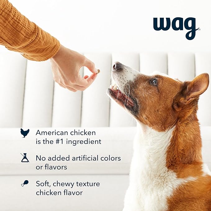 Amazon Brand – Wag Chicken Flavor Training Treats for Dogs, 2 lb. Bag (32 oz)