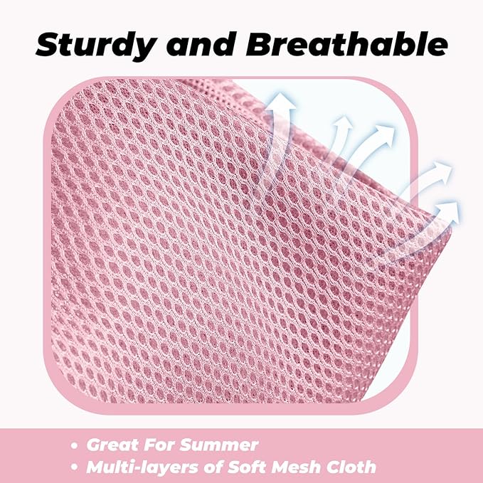 Dog Carrier Sling, Hand-Free Dog Sling Carrier for Small Dogs and Cats，Travel Safety Puppy Bag (Pink)