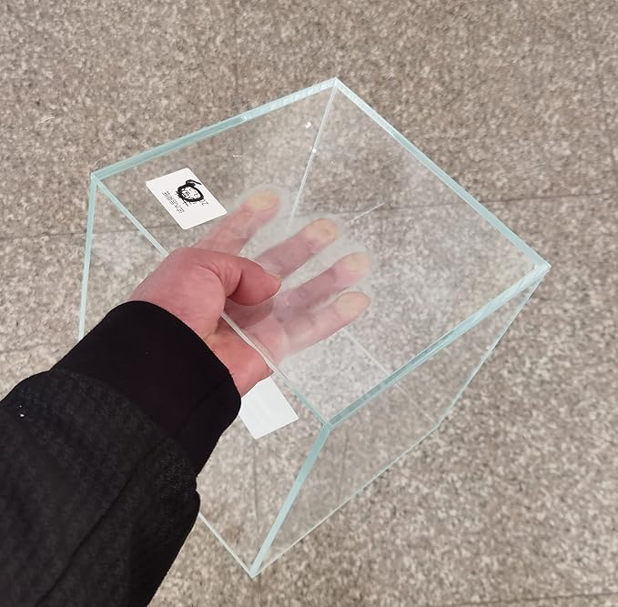 Small Nano Tall Rimless Tank, Small Glass Fish Tank, Small Betta Fish Tank, Small Aquarium, min Aquarium, Betta Tank (2 Gallon 7.8x7.8x7.8inch/20x20x20cm)