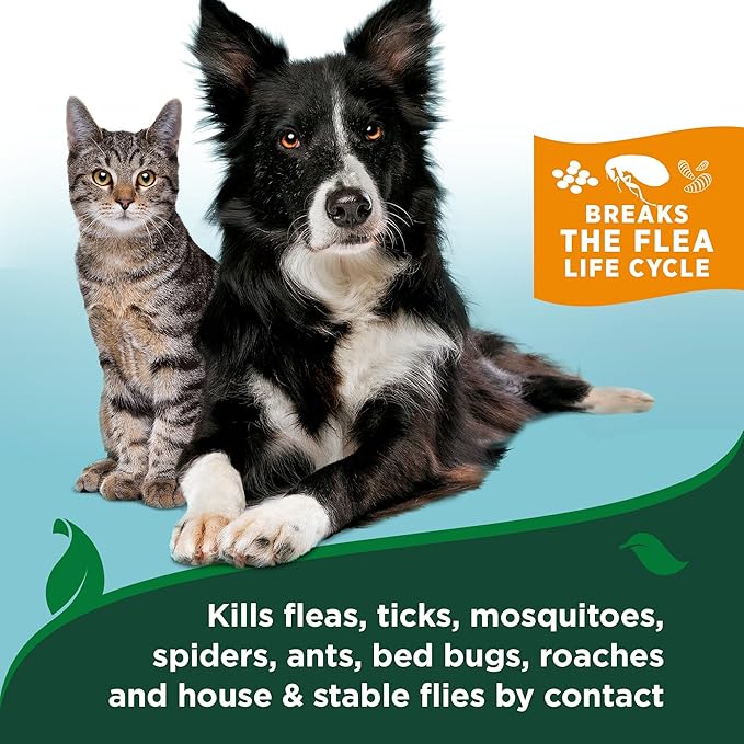 Vet’s Best Flea & Tick Home Spray Refill for Dogs – Cotton Spice Scent Dog Flea & Tick Aid – Made in The USA – Flea & Tick Home Spray – Flea Protection for Dogs – 96 oz