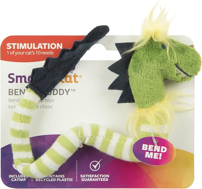 SmartyKat Bendy Buddy Bendable Catnip Cat Toy - Green, One Size