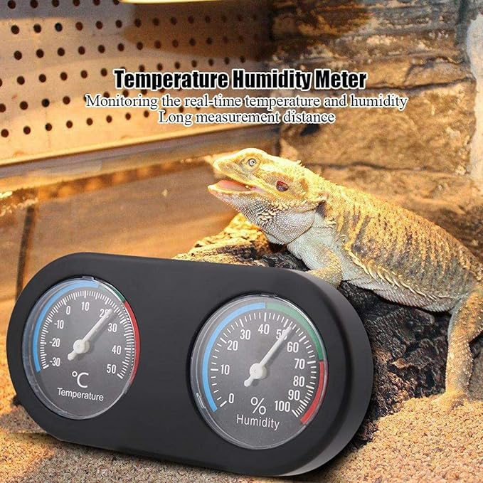 Hygrothermograph, Temperature Humidity Meter Round Shape Hygrometer Thermometer Reptile Mini for Hydrometer Humidity Reptile for Reptile