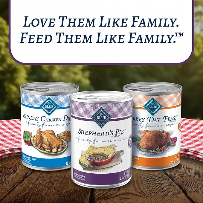 Blue Buffalo Family Favorites Adult Wet Dog Food, Made with Natural Ingredients, Shepherd's Pie, 12.5-oz. Can (Pack of 12)