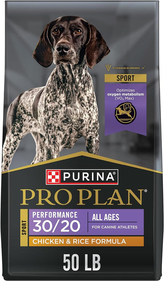 Purina Pro Plan High Calorie, High Protein Dry Dog Food, 30/20 Chicken & Rice Formula - 50 lb. Bag