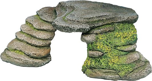 PENN-PLAX Reptology Shale Scape Step Ledge – Decorative Resin for Aquariums & Terrariums – Great for Reptiles, Amphibians, and Fish – Small