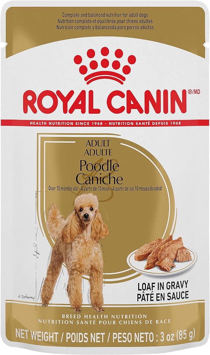 Royal Canin Breed Health Nutrition Poodle Loaf in Gravy Pouch Dog Food, 3 oz pouch 12-pack