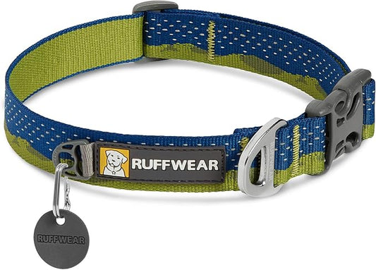 Ruffwear, Crag Dog Collar, Reflective and Comfortable Collar for Everyday Use, Green Hills, 20"-26"