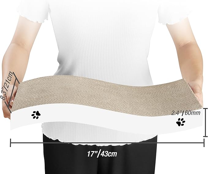 Cat Scratcher Cardboard Cat Scratch Pad with Premium Scratch Textures Design Durable Cat Scratching Pad Reversible