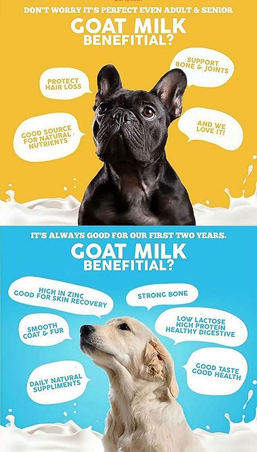 GOATMILK FUMULA 100% Sterilized Goat Milk Replacer 300 Tablets for Dog Puppy Cats Pet Milk Replacer Supplement High Protein Calcium Nourish Bones Teeth Strengthens Immunity Milk Replacement 500 g.