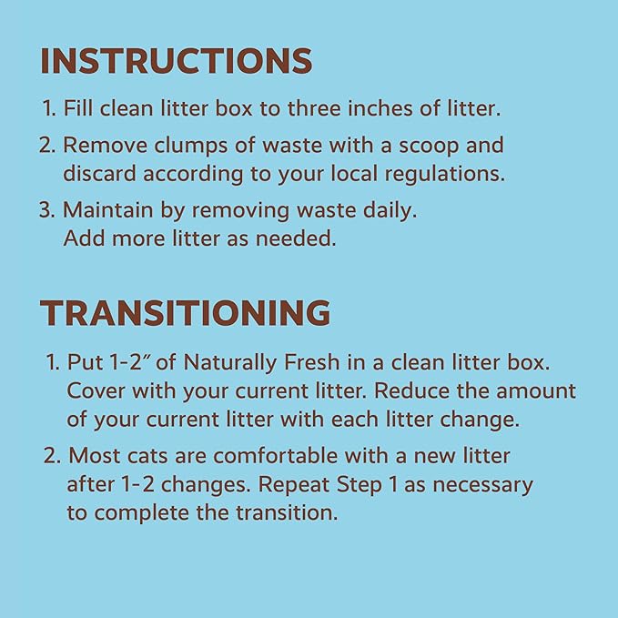 Naturally Fresh Cat Litter - Walnut-Based Quick-Clumping Kitty Litter, Unscented, Multi Cat, 26 lb