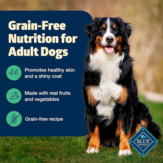 Blue Buffalo Freedom Grain-Free Dry Dog Food, Complete & Balanced Nutrition for Adult Dogs, Made in the USA With Natural Ingredients, Lamb & Potatoes, 11-lb. Bag