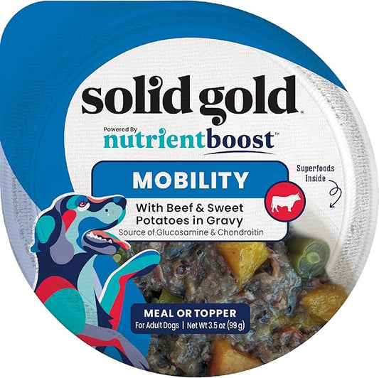 Solid Gold WET FUNCTIONAL DOG, MOBILITY, BEEF & VEG, 3.5oz Pack of 6