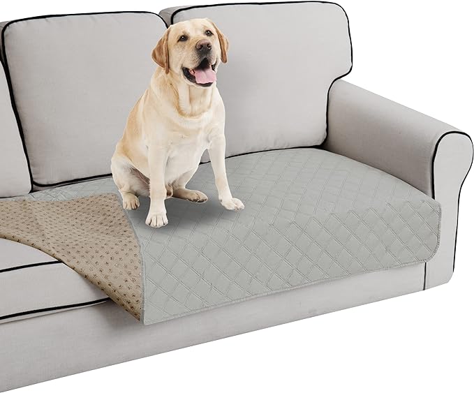 Easy-Going 100% Waterproof Dog Bed Cover, Non-Slip Pet Blanket for Furniture, Washable Couch Cover, Repleasement Sofa Cover (30X70 in, Light Gray)