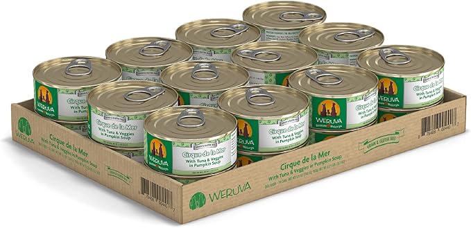 Weruva Classic Dog Food, Cirque de la Mer with Tuna & Veggies in Gravy, 5.5oz Can (Pack of 24)