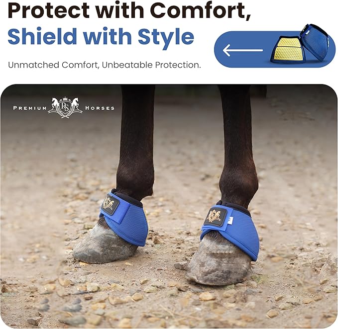 Bell Boots | Prevent Horses from Injury | Professional Bell Boots for Horses with Superb Protection, Durability, Comfort, Relaxable & Lightweight | Easily Remove mud & dust