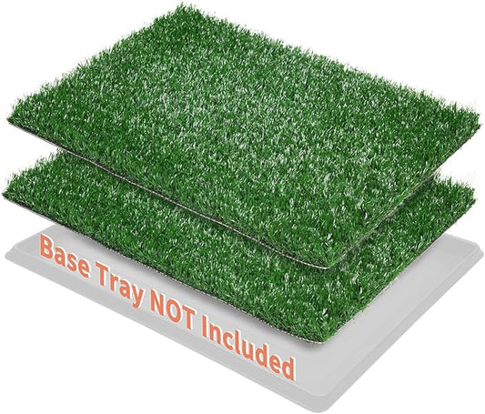 Artificial Grass for Dogs 2 Pack Fake Grass Mat for Professional Puppy Potty Training，Excellent Drainage Replacement Dog Grass Pad for Indoor & Outdoor (Replacement Grass, 20"x30")