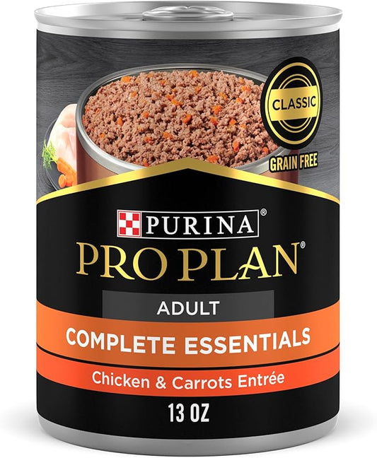 Purina Pro Plan High Protein Dog Food Wet Pate, Chicken and Carrots Entree - (Pack of 12) 13 oz. Cans