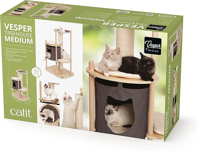 Catit Vesper Treehouse, Cat Tree Furniture, Medium