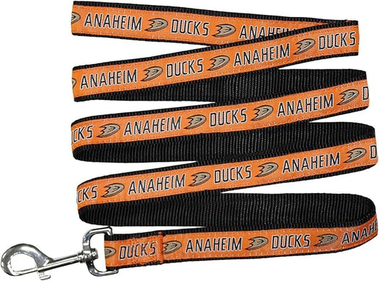 Pets First NHL Anaheim Ducks Leash for Dogs & Cats, Walk Cute & Stylish! The Ultimate Hockey Fan Leash!, Large (6 ft Long x 1 in Width) (ANA-3031-LG)