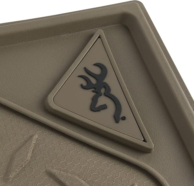 Browning Pet Dish Mat, Easy to Clean Dish Mat with Rubber Non-Skid Base, Elk Grey