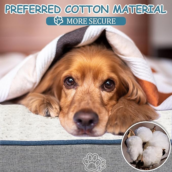 EMPSIGN Reversible Cool and Warm Dog Bed for Crate Pad, Pet Beds with Washable and Removable Cover, Dog Crate Bed Sleeping Mats, Bed for Dog Crate for Large Medium Small Dogs, Grey