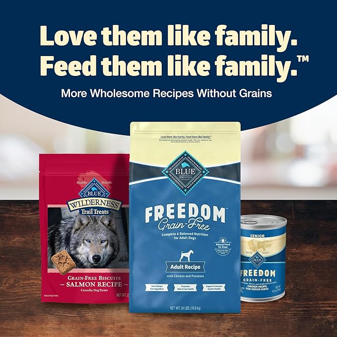 Blue Buffalo Freedom Grain Free Natural Adult Dry Dog Food, Chicken 11-lb