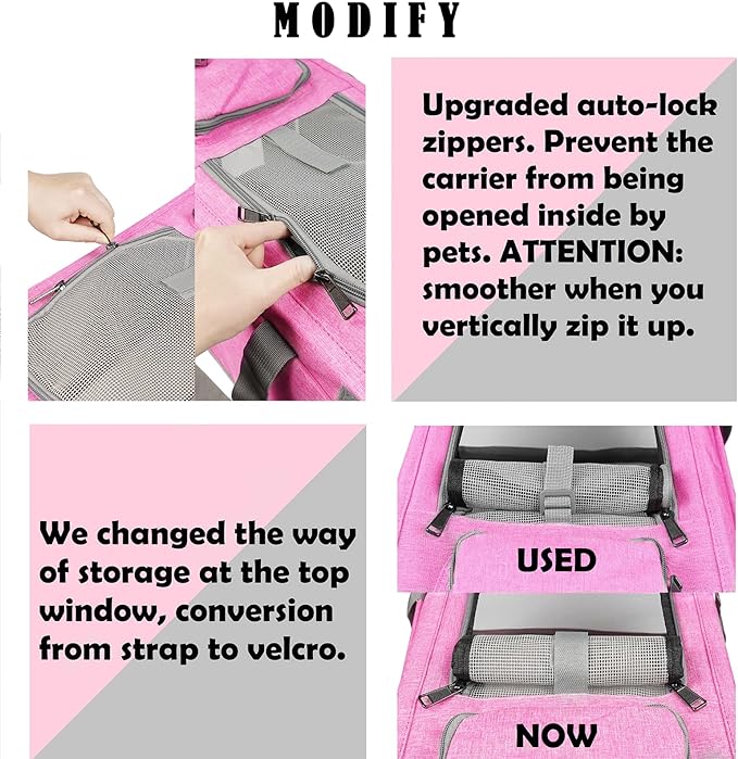 Pet Carrier for Large and Medium Cats, Soft-Sided Pet Carrier for Big Medium Cats and Puppy Dog Carriers Cat Carriers, Pet Privacy Protection Travel Carrier