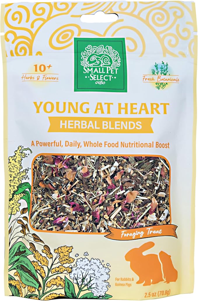 Small Pet Select - Young at Heart Herbal Blend, a Natural Herbal Treat for Rabbits and Guinea Pigs, 2.5oz