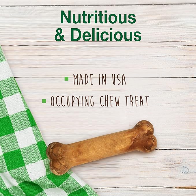 Nylabone Healthy Edibles Natural Dog Chews Long Lasting Roast Beef Flavor Treats for Dogs, Small/Regular (3 Count)