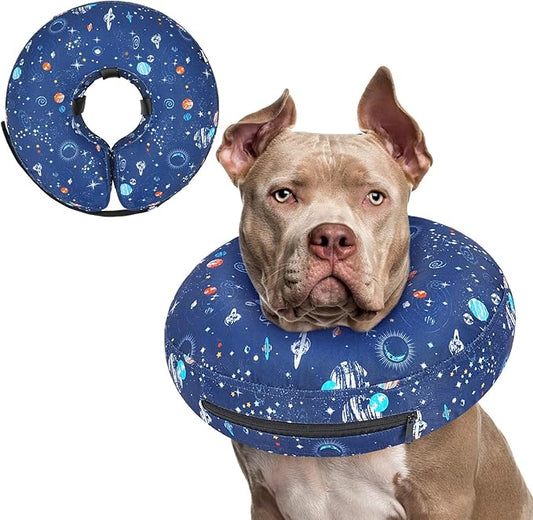 Supet Inflatable Dog Cone Collar Alternative After Surgery, Dog Neck Donut Collar Recovery E Collar for Neuter, Soft Dog Cone for Small Medium Large Dogs