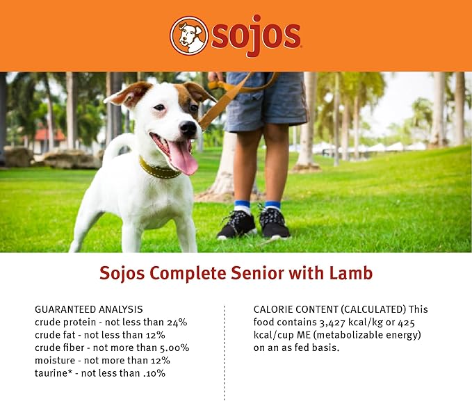 Sojos Complete Lamb Recipe Adult Grain-Free Freeze-Dried Raw Dog Food, 7 Pound Bag