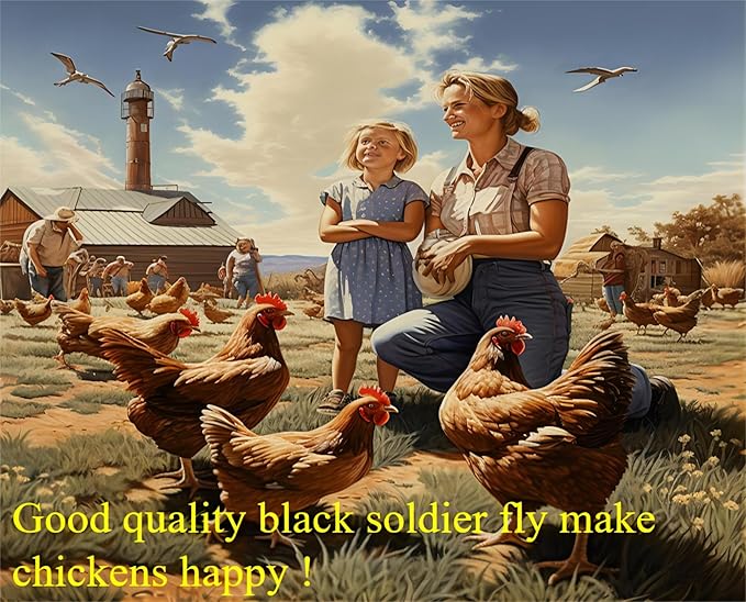 11 lb Black Soldier Fly Larva - BSFL is a high Calc-Rich Chicken Feed with More Calcium Than mealworms. Feeding with The Main Food is conducive to Laying hens