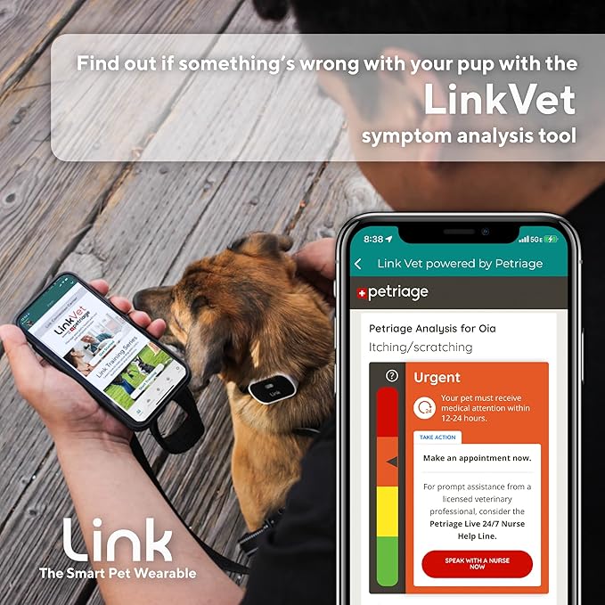 Link GPS Dog Tracker + Activity Monitor | Training Tools, Health Tracker, Waterproof, Flashlight, Lightweight, PetPass & Vet Record Storage, Fits On Most Collars | iPhone & Android Apps