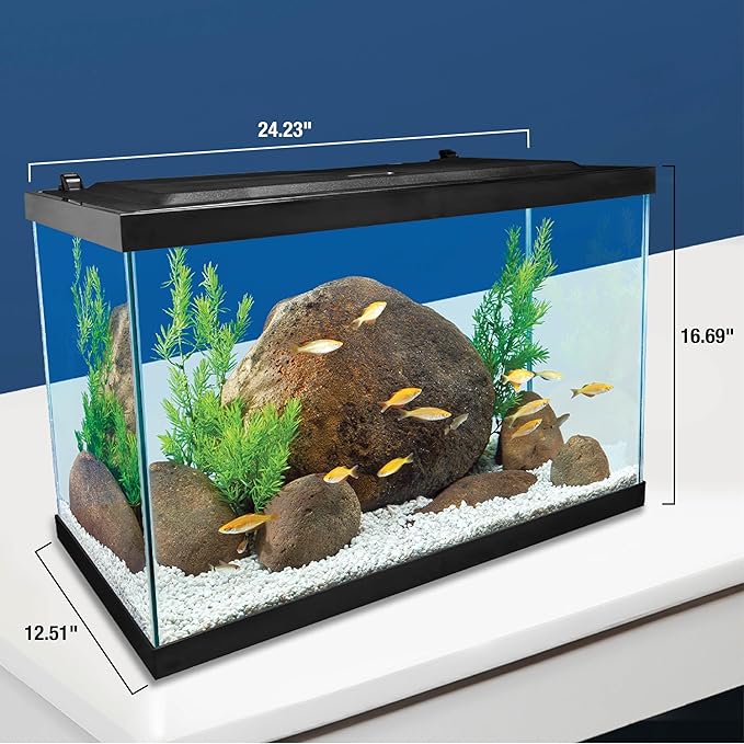 Tetra Aquarium, 20 Gallon, Complete Tropical Fish Tank Kit With LED Lighting And Decor For Freshwater Fish