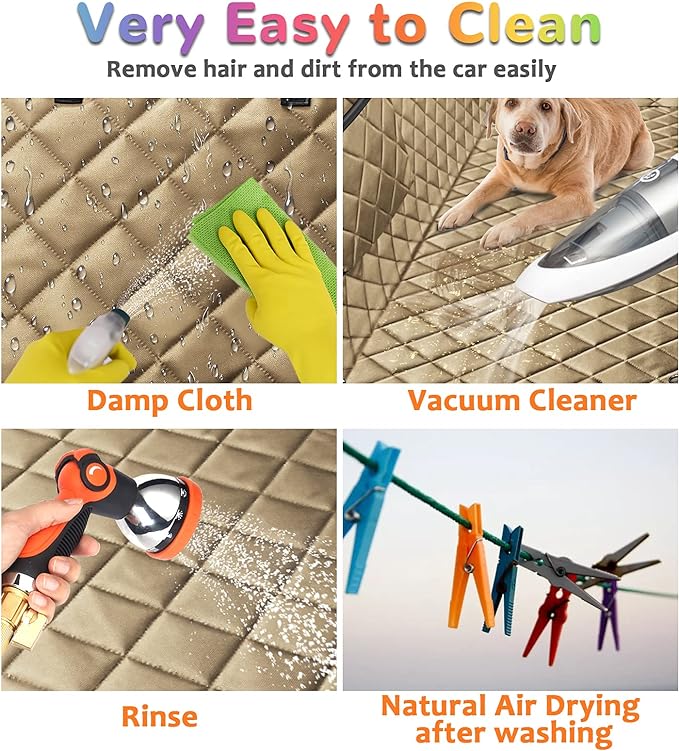 URPOWER Dog Seat Cover Car Seat Cover for Pets 100% Waterproof Pet Seat Cover Hammock 600D Heavy Duty Scratch Proof Nonslip Durable Soft Pet Back Seat Covers for Cars Trucks and SUVs