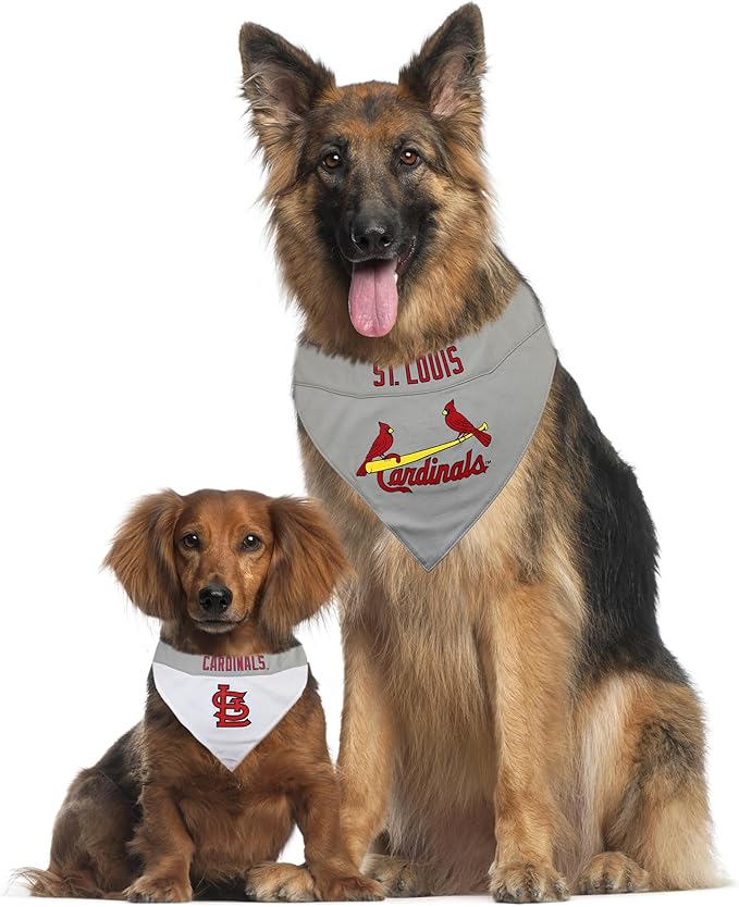 Pets First SLC-3217-L-XL MLB Saint Louis Cardinals Reversible Pet Bandana, Large/X-Large, MLB Team Color