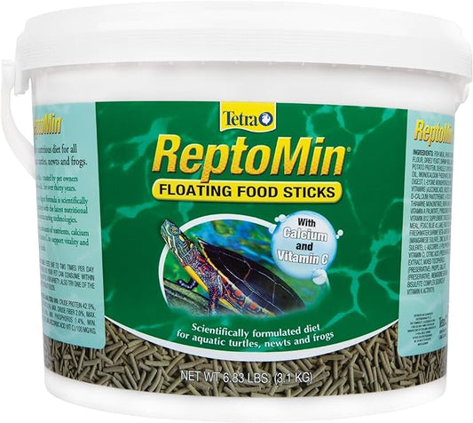 Tetra ReptoMin Floating Food Sticks 6.83 Pounds, For Aquatic Turtles, Newts And Frogs, green (29258)