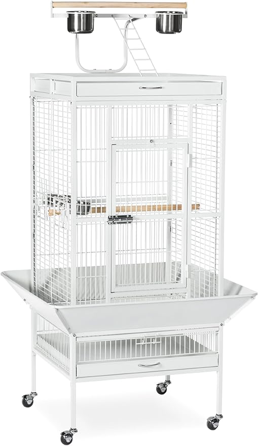 Prevue Hendryx 3152C Pet Products Wrought Iron Select Bird Cage, Chalk White