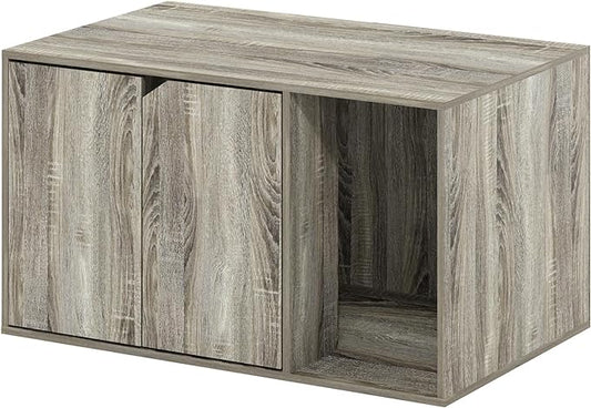 Furinno Peli Litter Box Enclosure, French Oak Grey