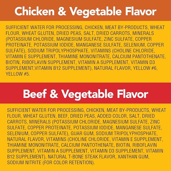 Pedigree Small Dog Tender Bites in Gravy Variety Pack, Chicken & Vegetable Flavor and Steak & Vegetable Flavor Canned Wet Dog Food, (12) 13.2 oz. Cans