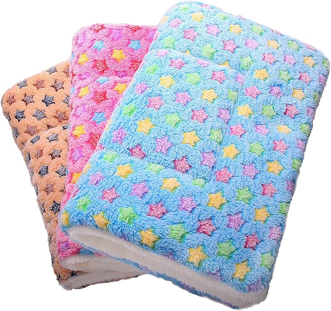 Fluffy Pet Cat Blanket Soft Coral Velvet Pet Puppy Cushion Mat Warm Cover Soft Pad Mat Beige S