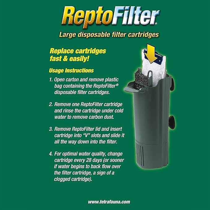 Tetra ReptoFilter Filter Cartridges, With Whisper Technology