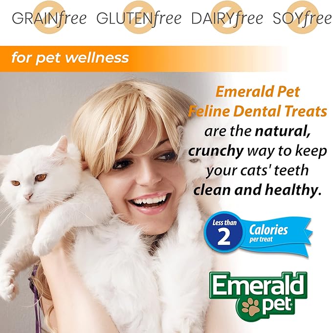 Feline Dental Treats — Tasty and Crunchy Cat Dental Treats Grain Free — Natural Dental Treats to Clean Cat Teeth, Freshen Cat Breath, and Reduce Plaque and Tartar Buildup — Chicken Treats, 32 oz