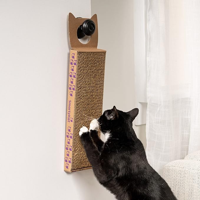 SmartyKat Scratch Up Corrugated Hanging Cat Scratcher, Catnip Infusion Technology - Brown, Single Wide