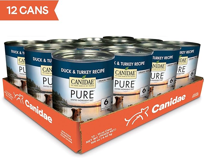 CANIDAE® PURE Duck & Turkey Recipe Dog Wet (12) 13 oz., Blue