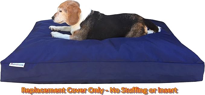 Dogbed4less XL 1680 Ballistic Heavy Duty Dog Pet Bed External Zipper Duvet Cover - Replacement cover only, 40X35X4 Inches, Navy Blue