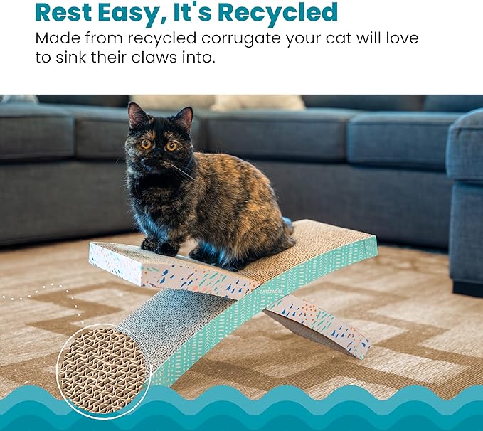 Catstages Easy Life Hammock Corrugated Cat Scratcher with Catnip